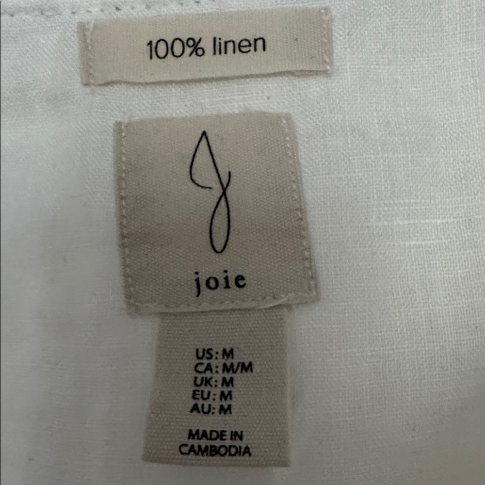 Joie Linen Blouse / Size M - Picture 3 of 4